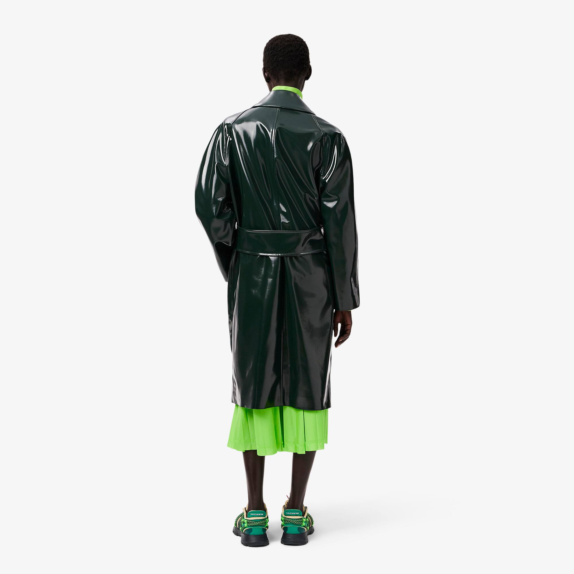 Trench vinyle col tailleur Vert sinople