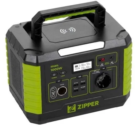 Zipper ZI-PS1000, Lithium-Ion (Li-Ion), Vekselstrøm, Cigartænder, DC, Solar, 999 Wh, Quick Charge 3.0, 1000 W, 230 W