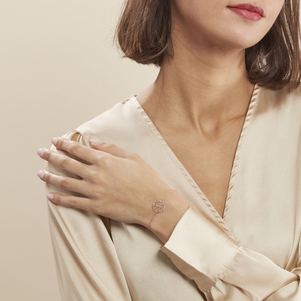 Bracelet Slorane Argent Rose