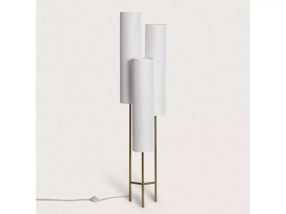 Lampadaire Métal Senza Blanc