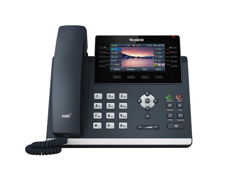 Yealink Tischtelefon SIP-T46U Grau Produktivitätssteigerndes SIP-Telefon für Büroangestellte und Berufstätige