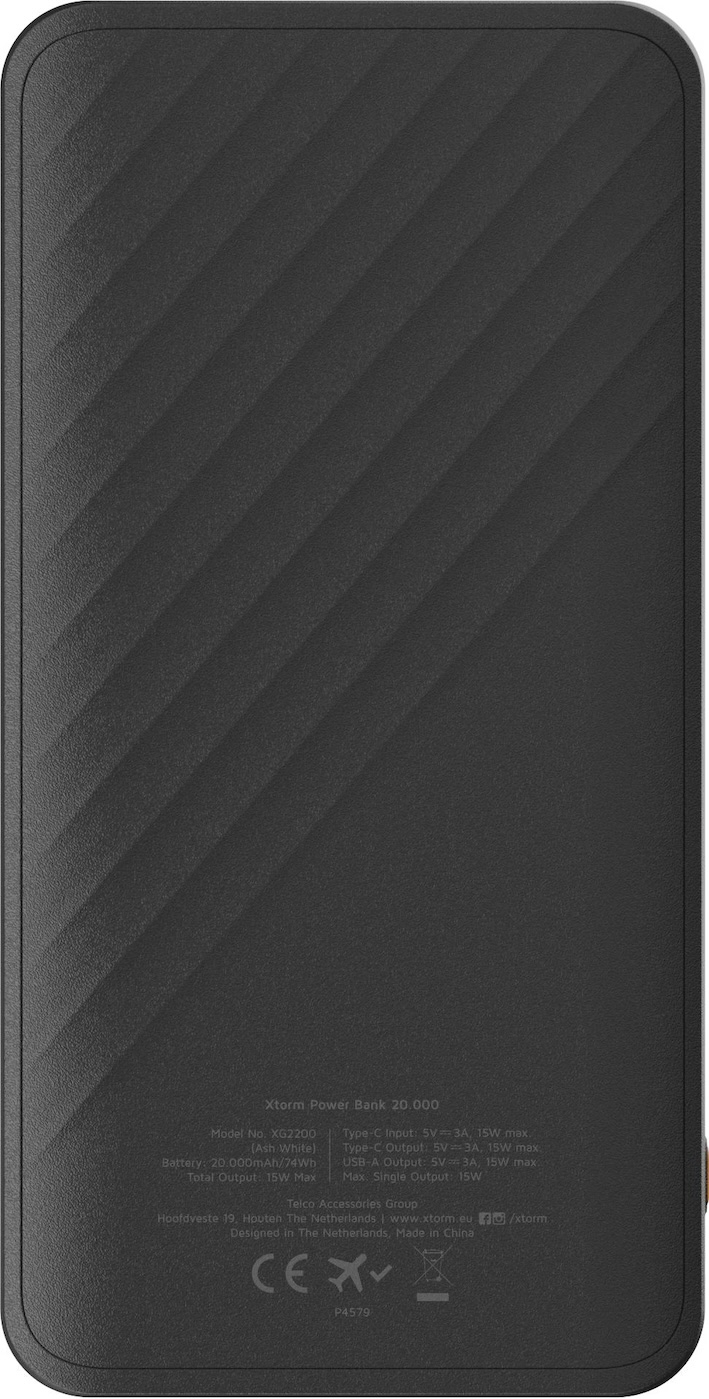 (15W) 20000mAh Go2 Series USB C / USB A Powerbank Fast Charge Ladegerät (XG2201) - Charcoal Black