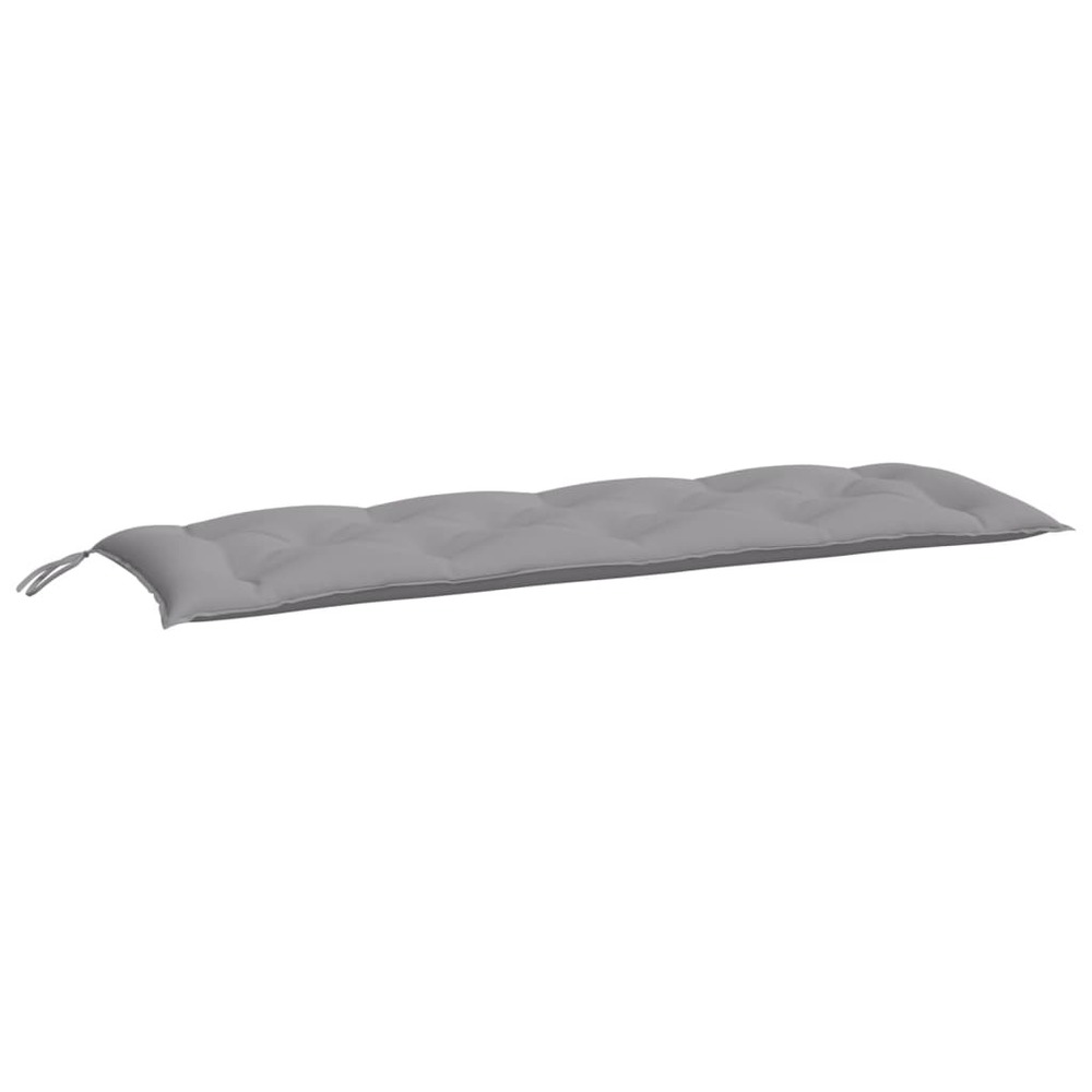 Coussins de banc de jardin 2 pcs gris 150x50x7 cm tissu oxford