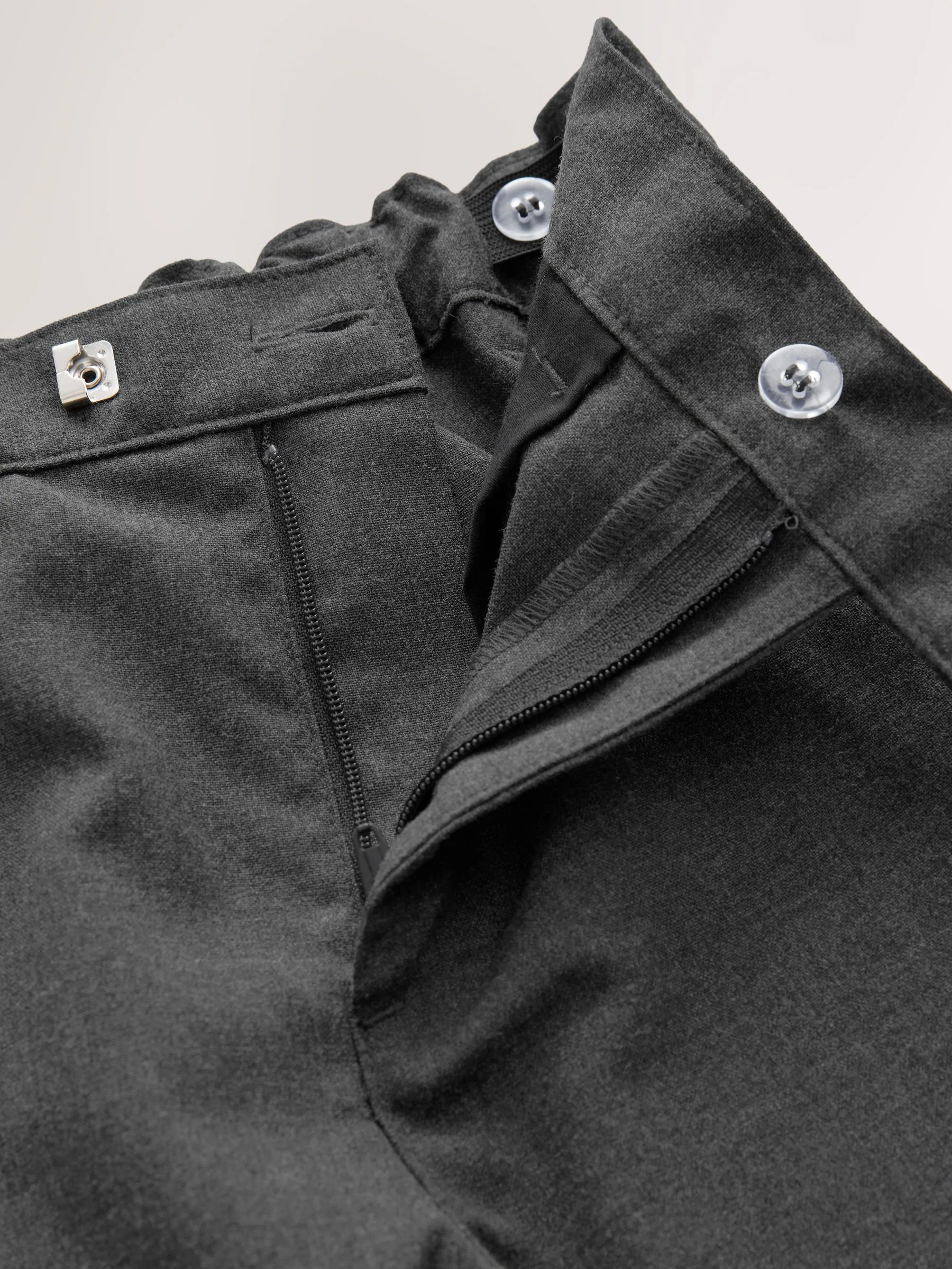 Grijs - Formele skinny schoolbroek met stretch (3-17 jr)