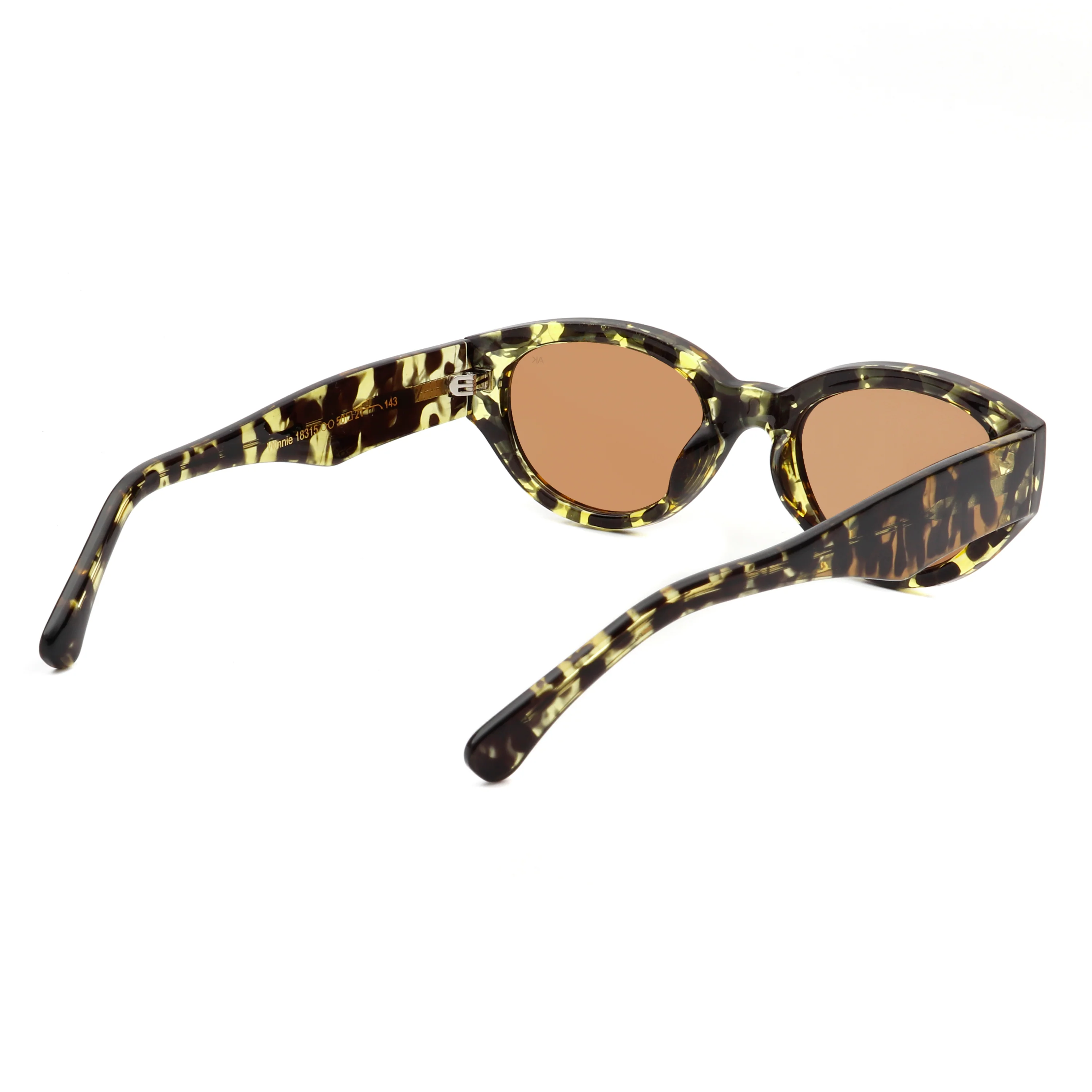 A. Kjærbede  Winnie solbrille - Black / Yellow Tortoise