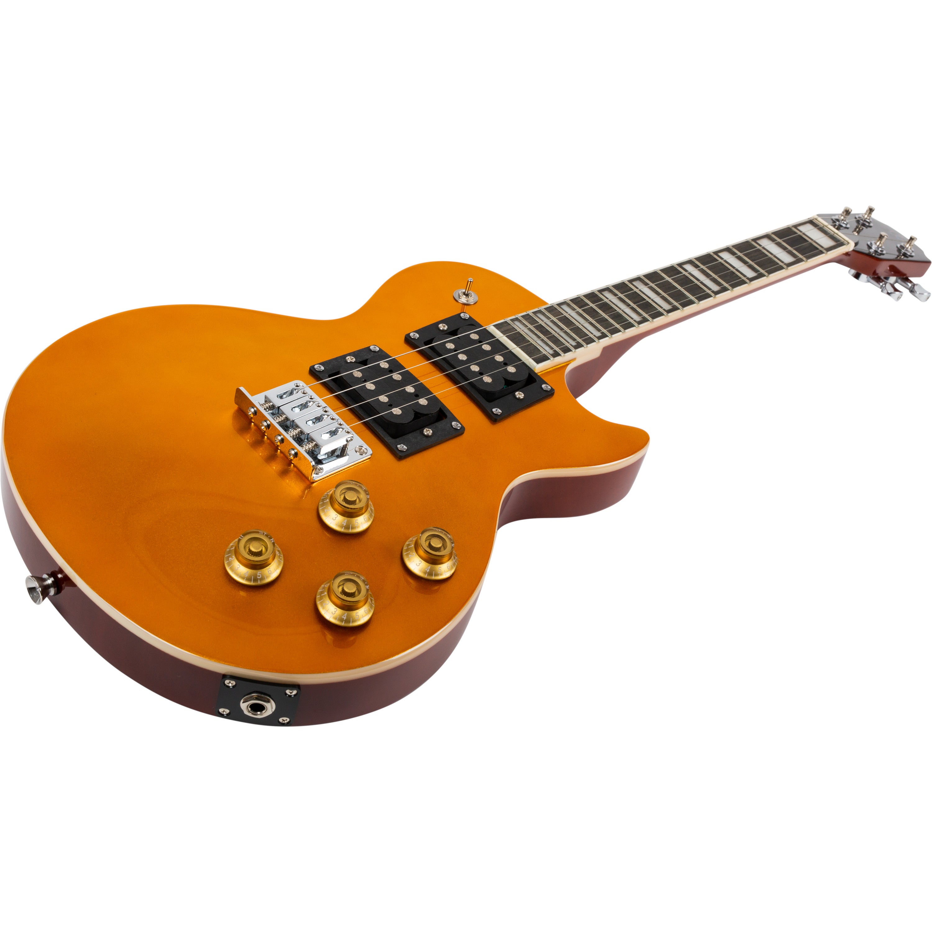 Flight Rock Series Centurion Tenor Vintage Gold solid body elektrische ukelele met gigbag
