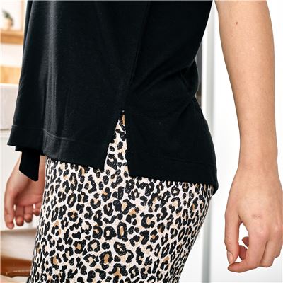 Pyjama femme motif léopard - BECQUET CRÉATION