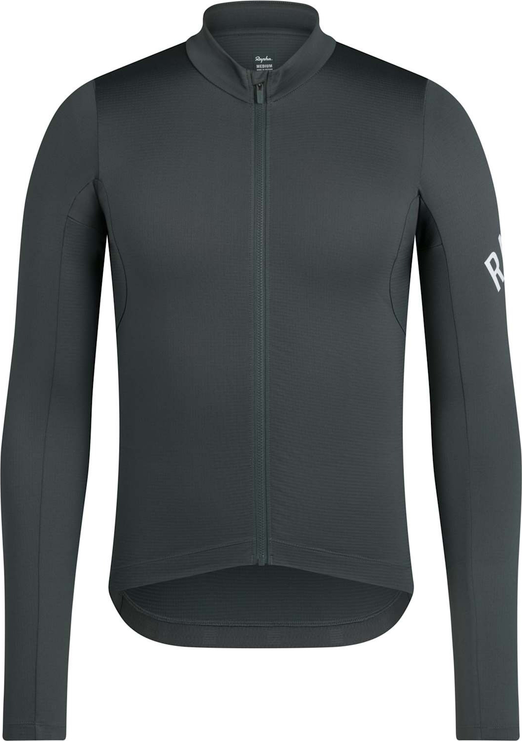 Pro Team LS Midweight Jersey Herre Onyx/White