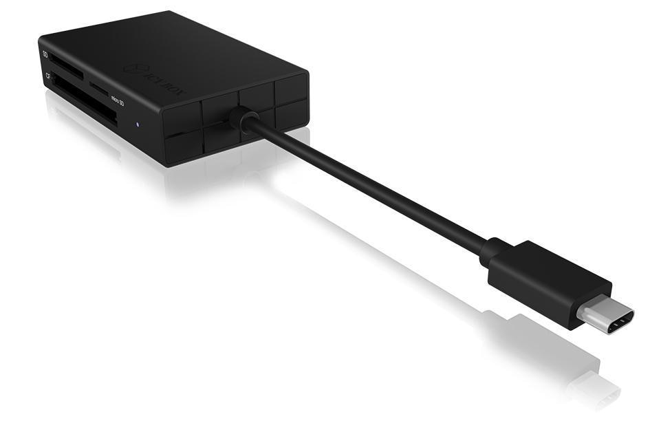Card Reader Extern IB-CR401-C3Externer Multi-Kartenleser mit Type-C USB 3.0 Anschluss