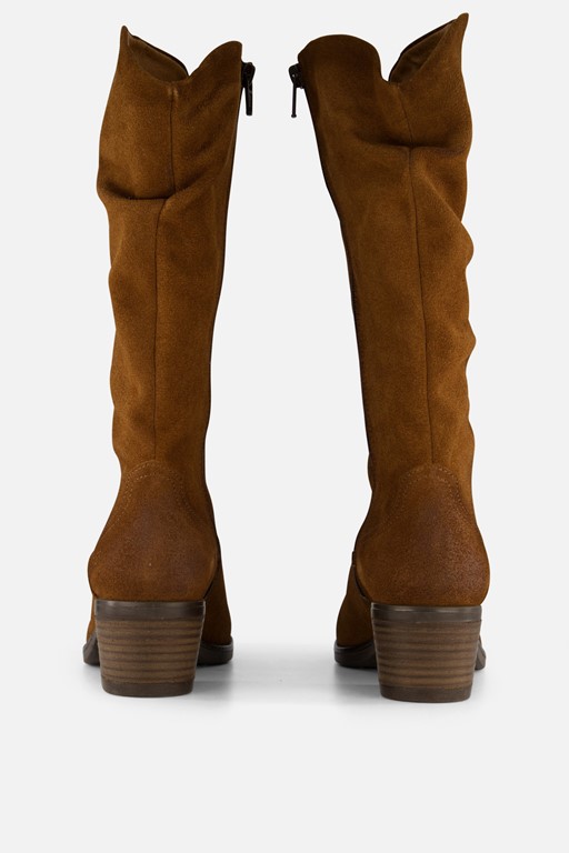 Aqa Hoge laarzen cognac Suede