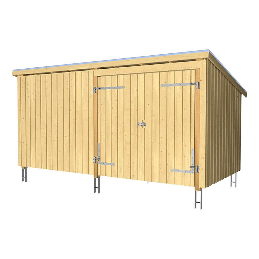 REDSKAPSBOD PLUS NORDIC INKL TAKPAPP/LISTER/STOLPEFOT 14M²