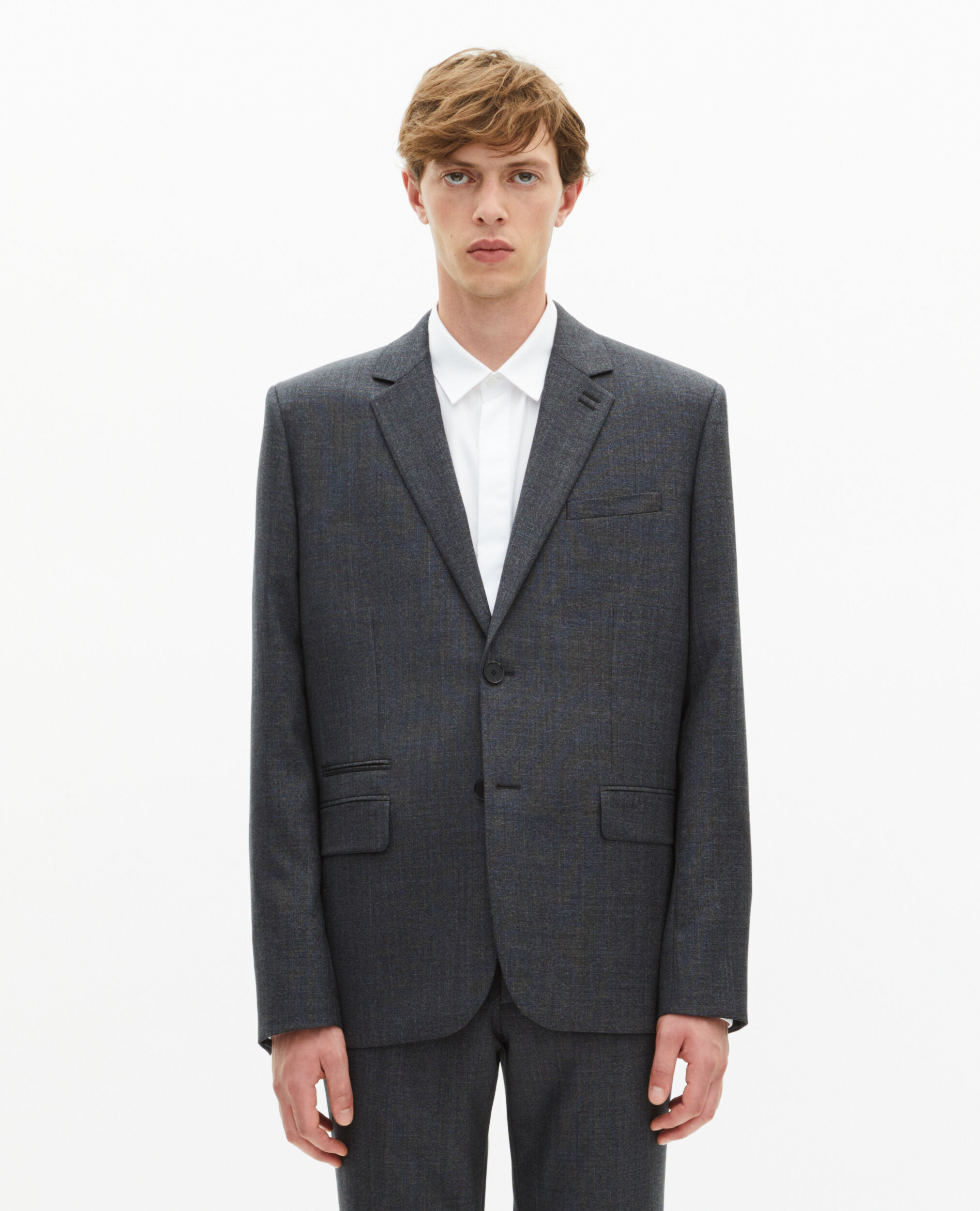 Veste de costume en laine grise