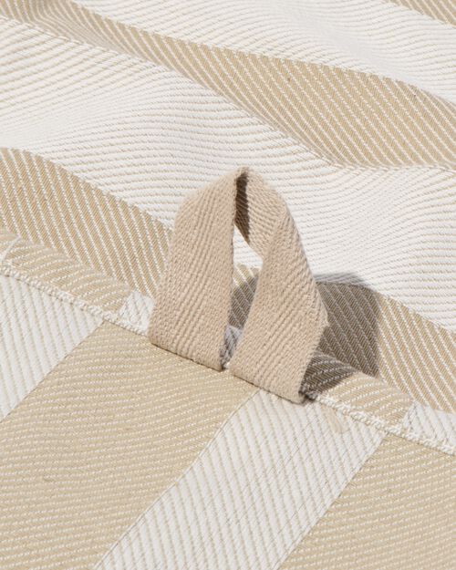 torchon 65x65 coton taupe