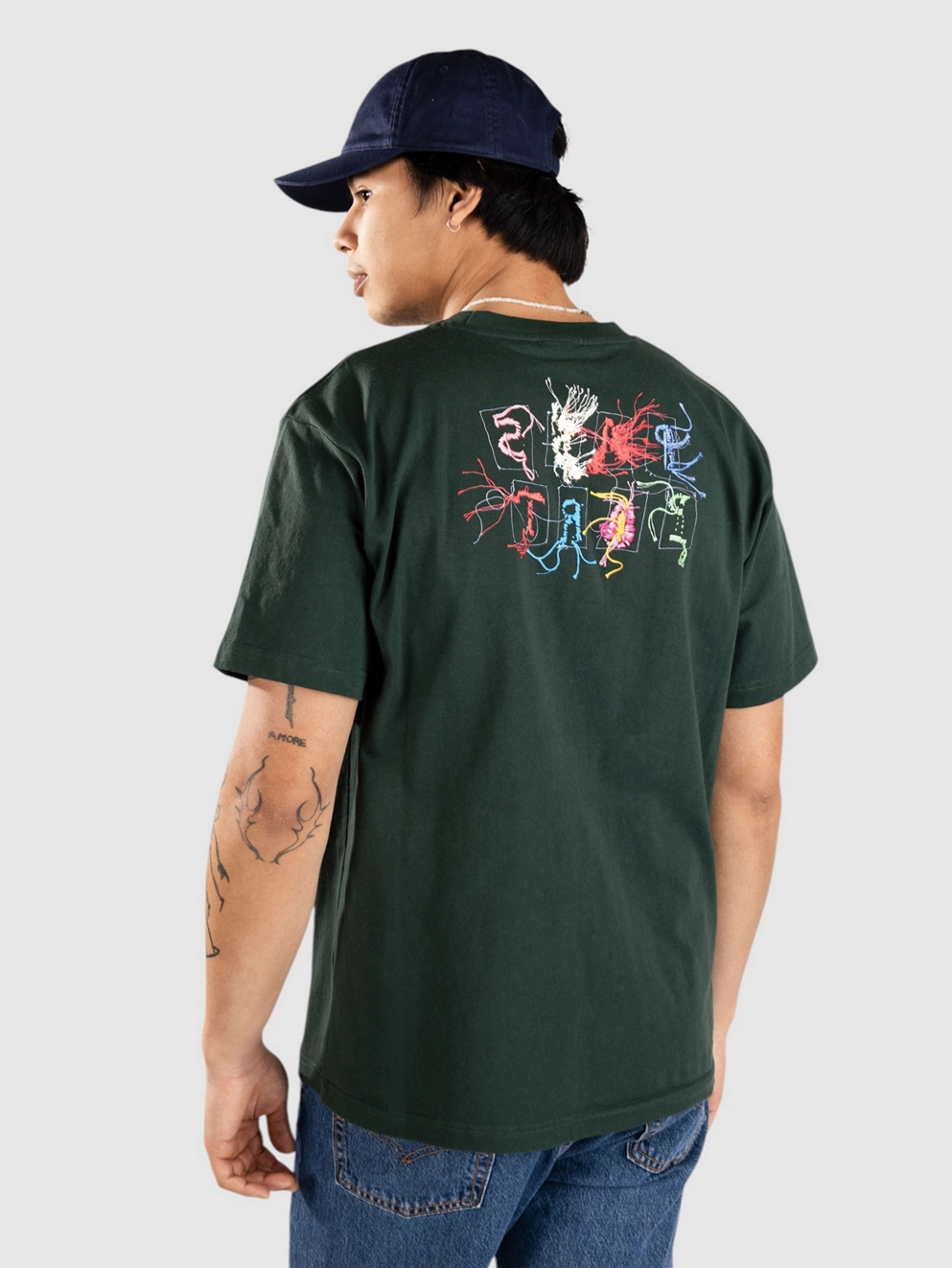 Pass Port Patchwork T-Shirt forest green