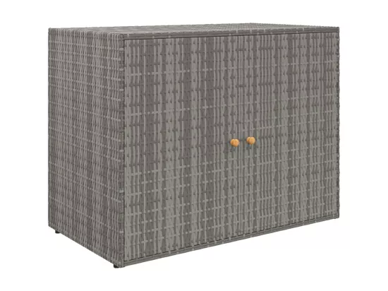 Armoire de rangement jardin Gris 100x55,5x80 cm Résine tressée