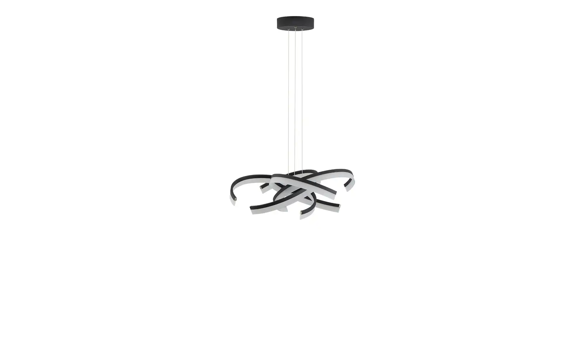 Fischer-Honsel LED-Pendelleuchte, Leuchtelemente verdreht sandschwarz
