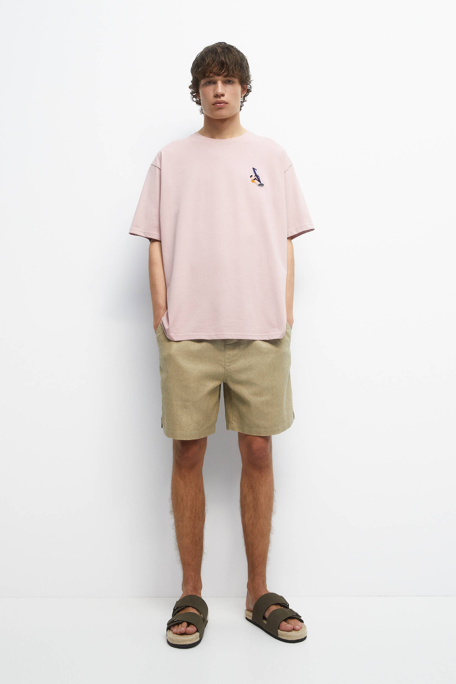 BERMUDA TRUNK COM LINHO - TORRADO