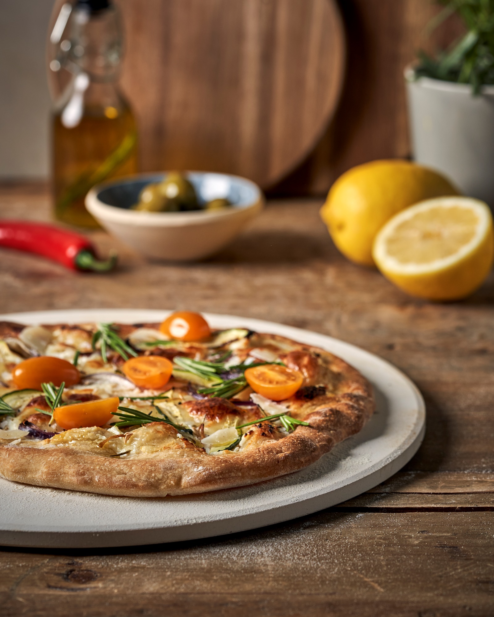 Pizzasten | Cordierite. 33 cm. | Nature