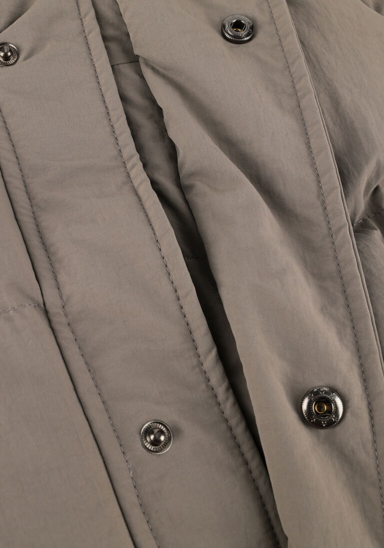 PUREWHITE taupe purewhite jack long padded jacket with pockets