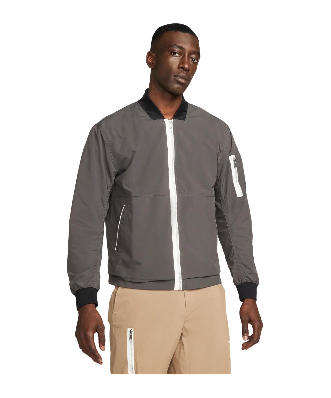 Nike Essentials Unlined Bomber Jacke Grau F254