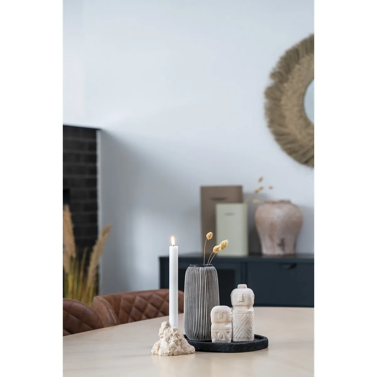 Epikasa Decoration - Vase en céramique 10 cm - Beige