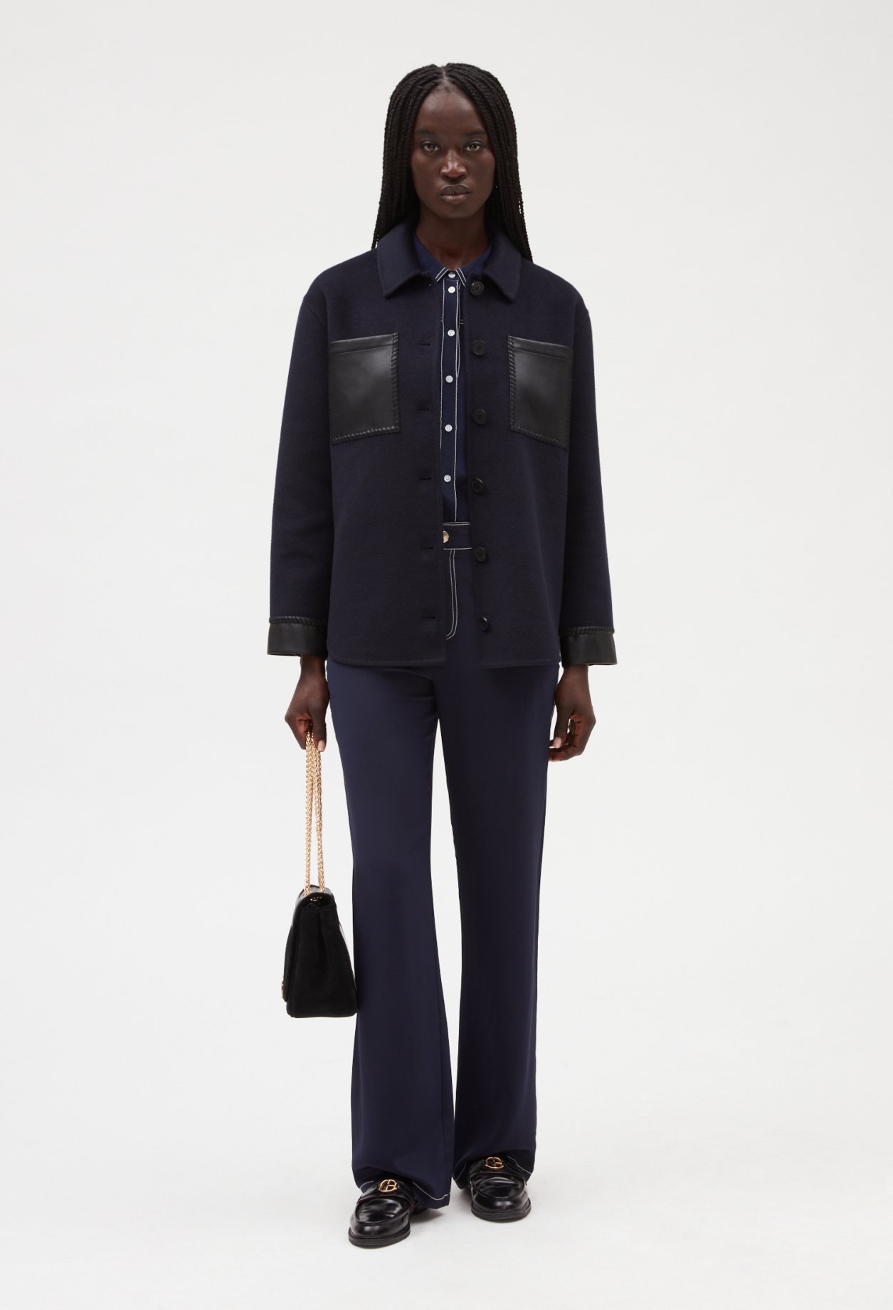 Manteau manches longues marine