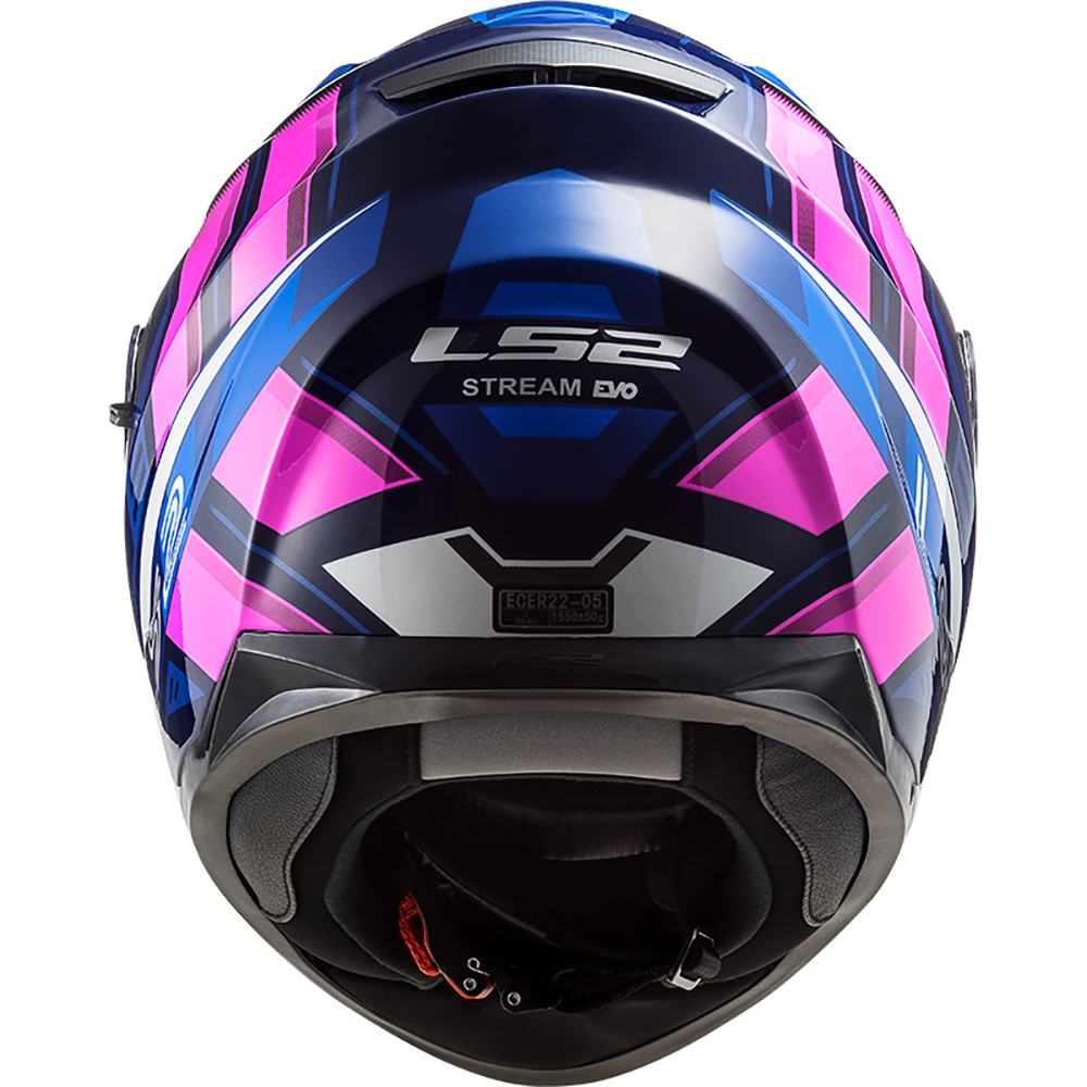 LS2 - Casque FF320 Stream Loop Bleu / Rose fluo / Blanc