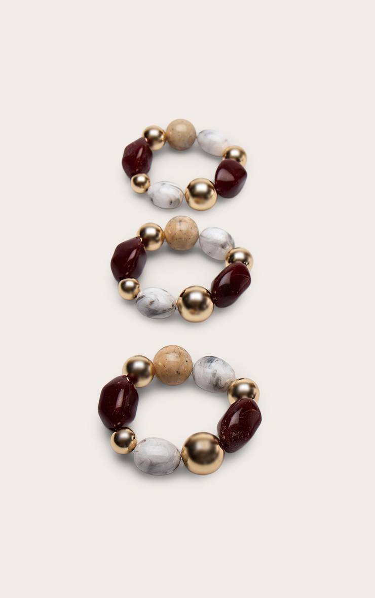 Marron Bracelet Multipack À Perles Épaisses