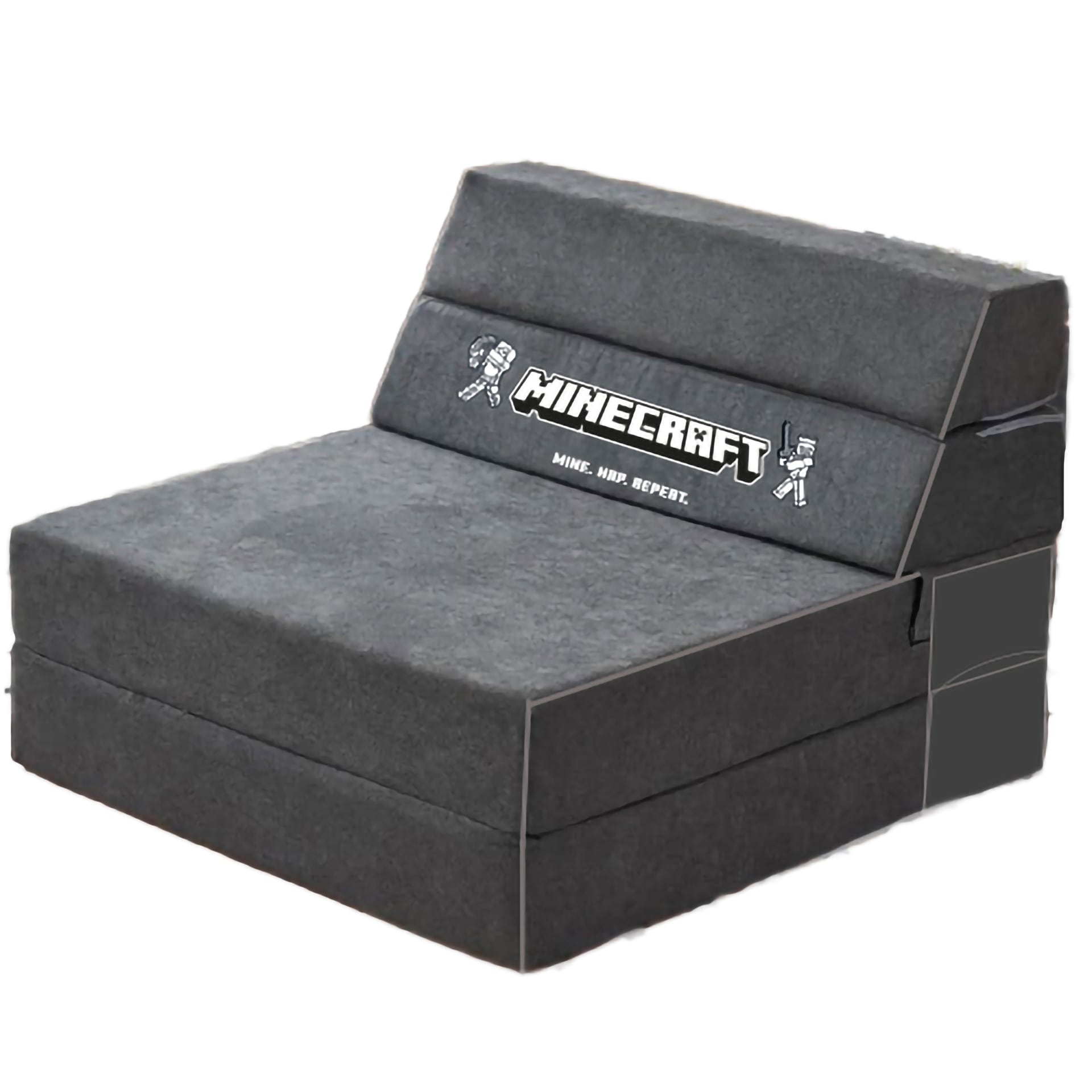 Klapp-Sofa MINECRAFT schwarz
