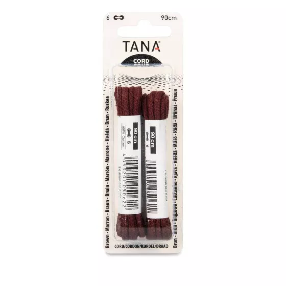 Lacets cordonnet 90 cm marron TANA