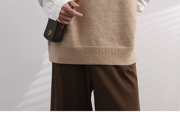 Femilina - V-hals effen trui vest