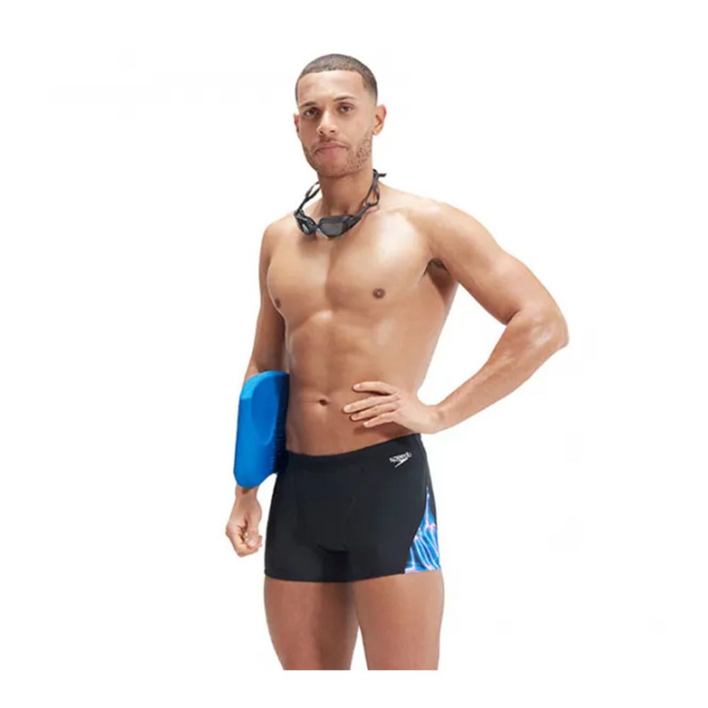 Speedo ALLOVER DIGI V-CUT - Boxer de bain Homme black/blue