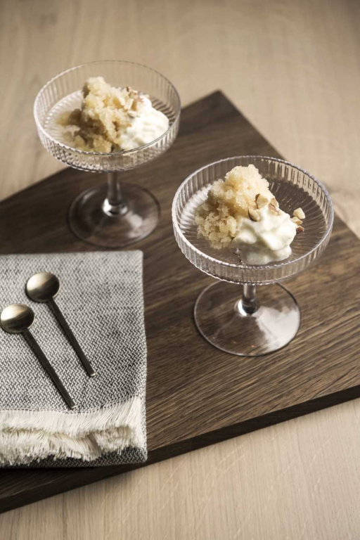 Ferm Living Ripple champagne glas set van 2 Clear