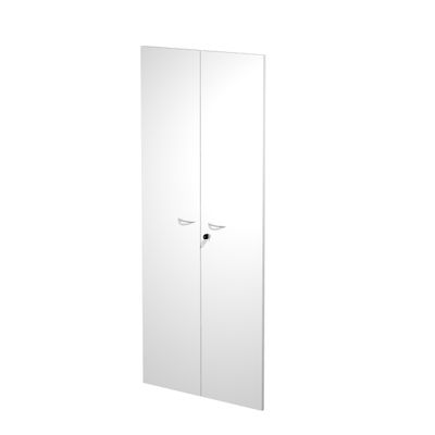 Jeu de 2 portes pour bibliothèque haute - blanc