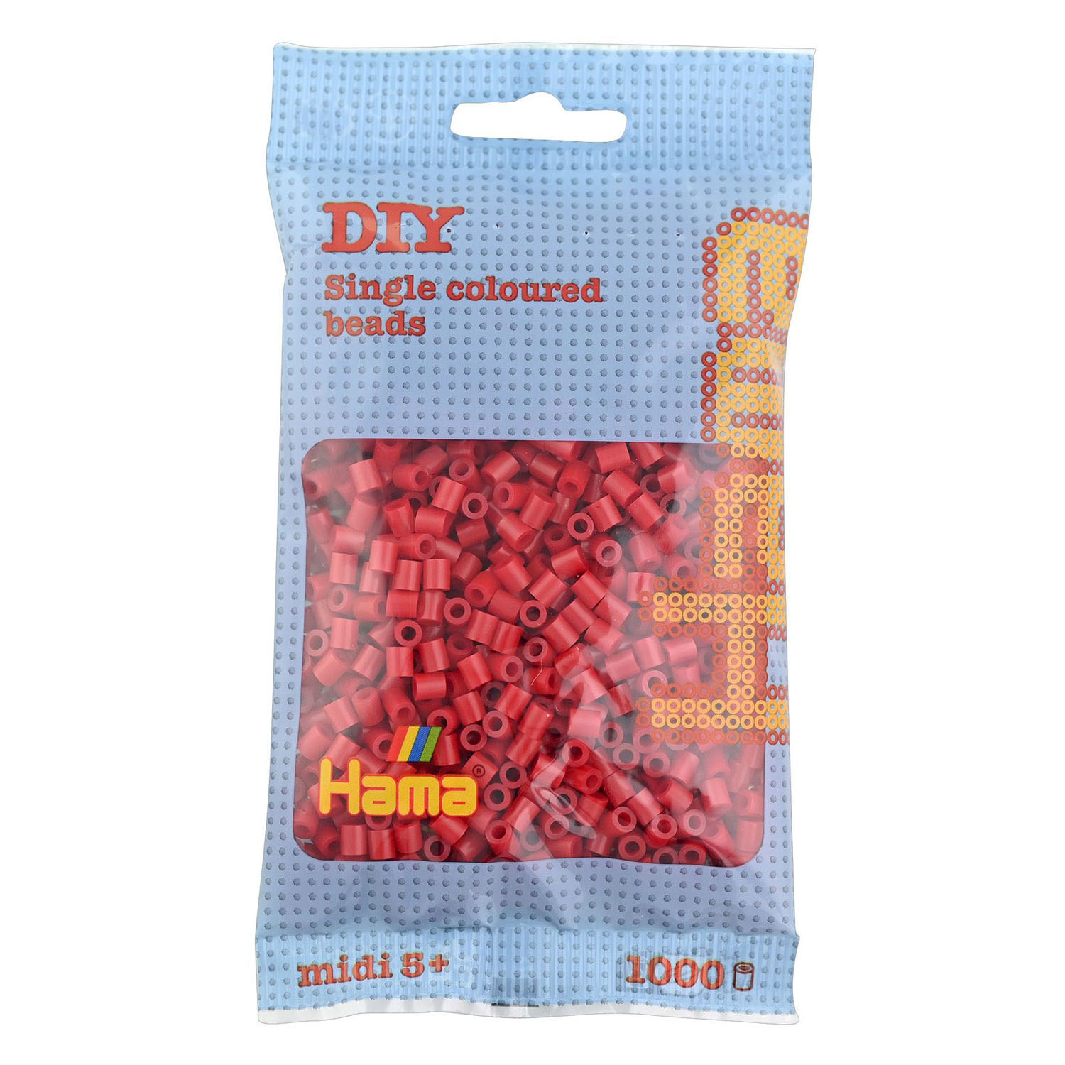 Hama Strijkkralen - Donkerrood (022), 1000st.