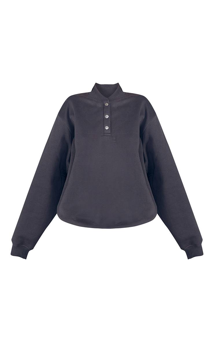 Charbon Sweat À Boutonnière Frontale