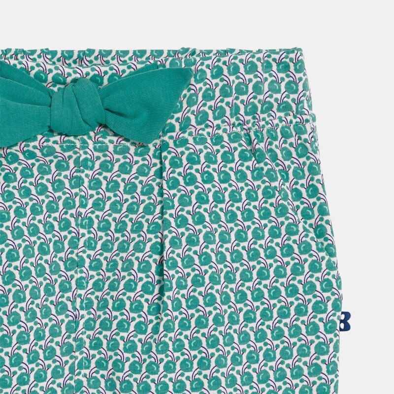 Pantalon imprimé graphique taille élastique bleu bébé fille Bleu