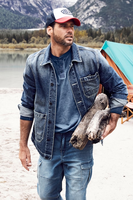 Jeansjacke, Workerstyle, große Taschen