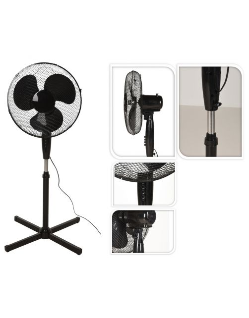 Homestyle Ventilator Staand Model - Statiefventilator - Ø41 cm Zwart