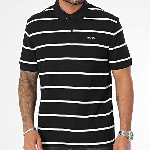 Polo Manches Courtes A Rayures PaleStripe 50515312 Noir