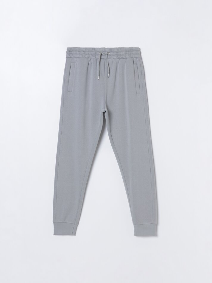 Calça jogger básica - Cinza Pérola