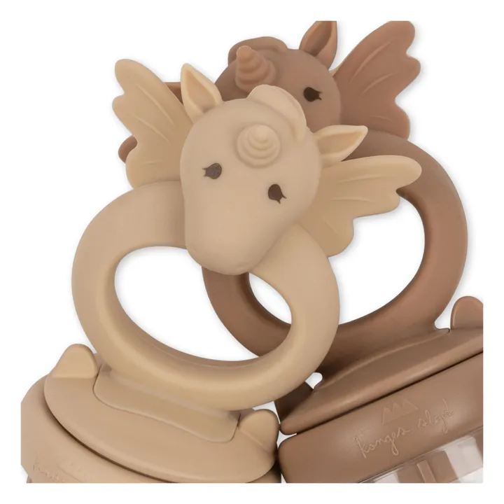 Konges Sløjd Tétines grignoteuses Licorne - Set de 2 | Rose