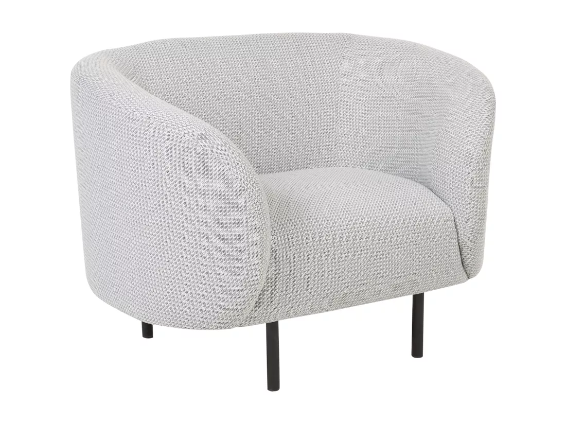 Fauteuil LOEN Tissu Noir/blanc