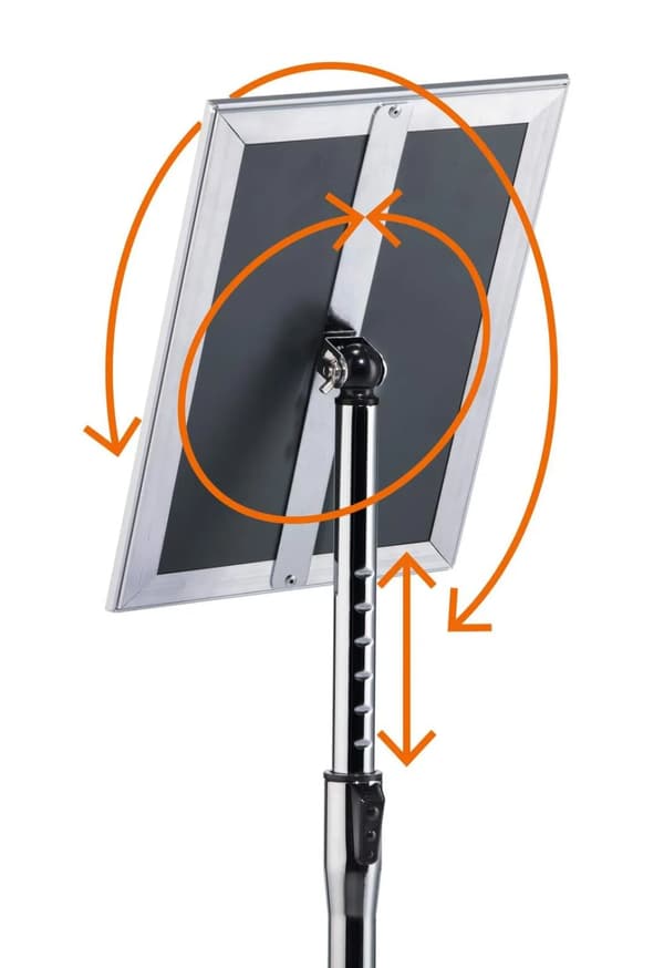 Durable 479823, Informasjonsvisning, A4, Aluminium, Plast, Stål, Sølv, Horisontal/vertikal, 1205 mm
