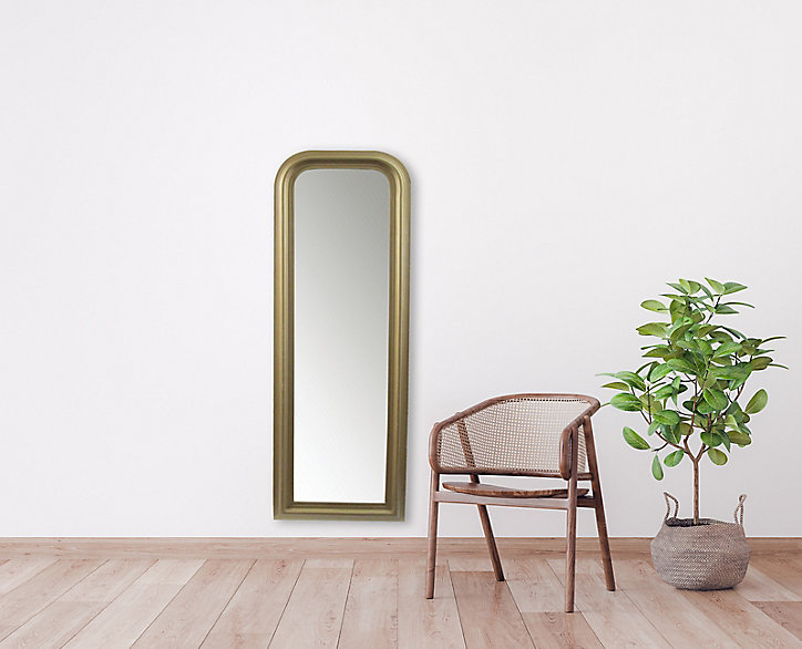 Miroir habilleuse doré H.150 x l.50 cm