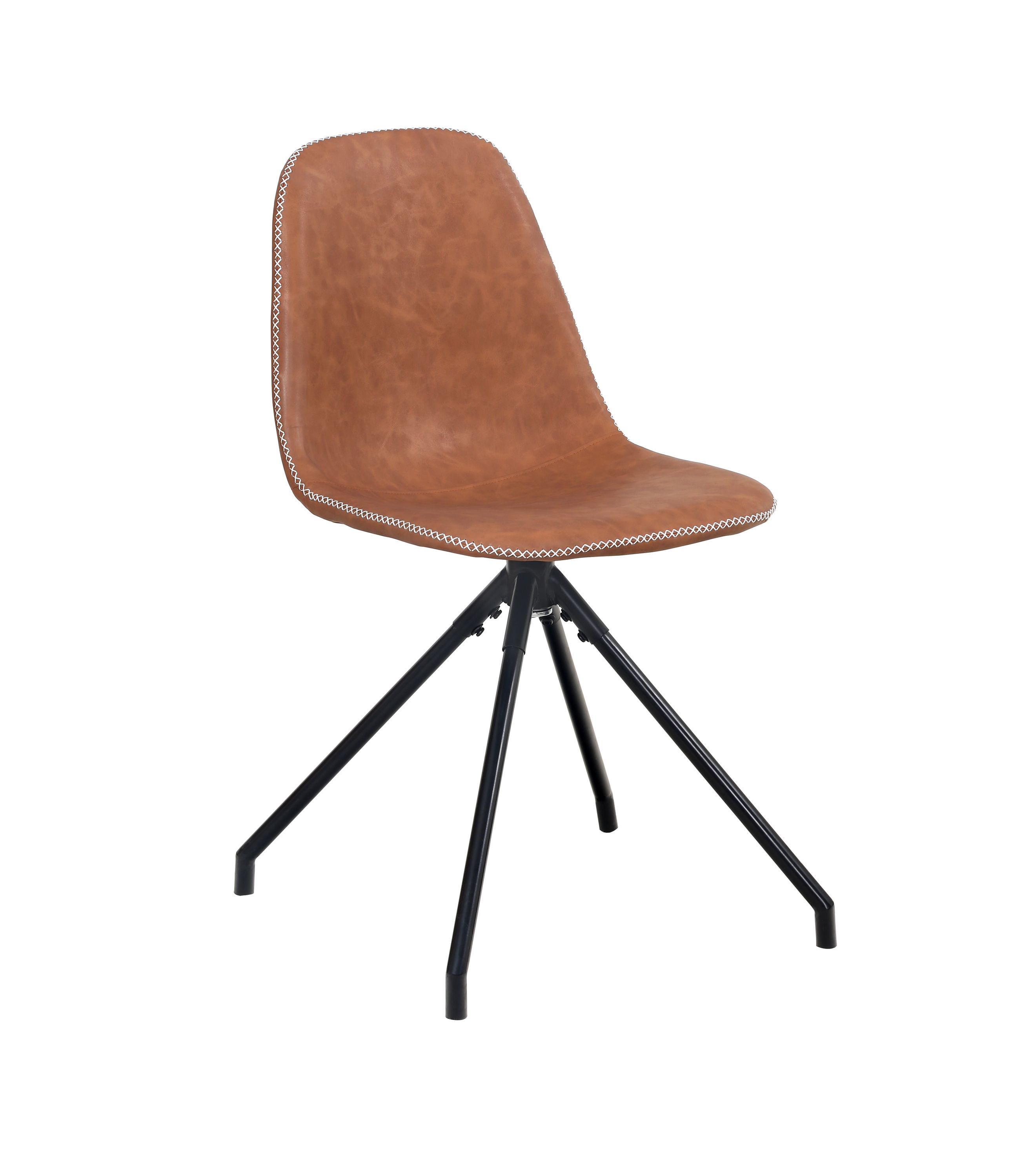 Esszimmerstuhl Leder DEVIN 2er Set braun