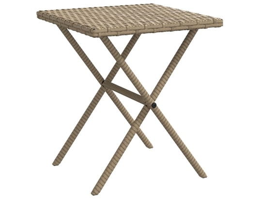 VIDAXL - Bain de soleil Chaises longues lot de 2 avec table beige résine tressée