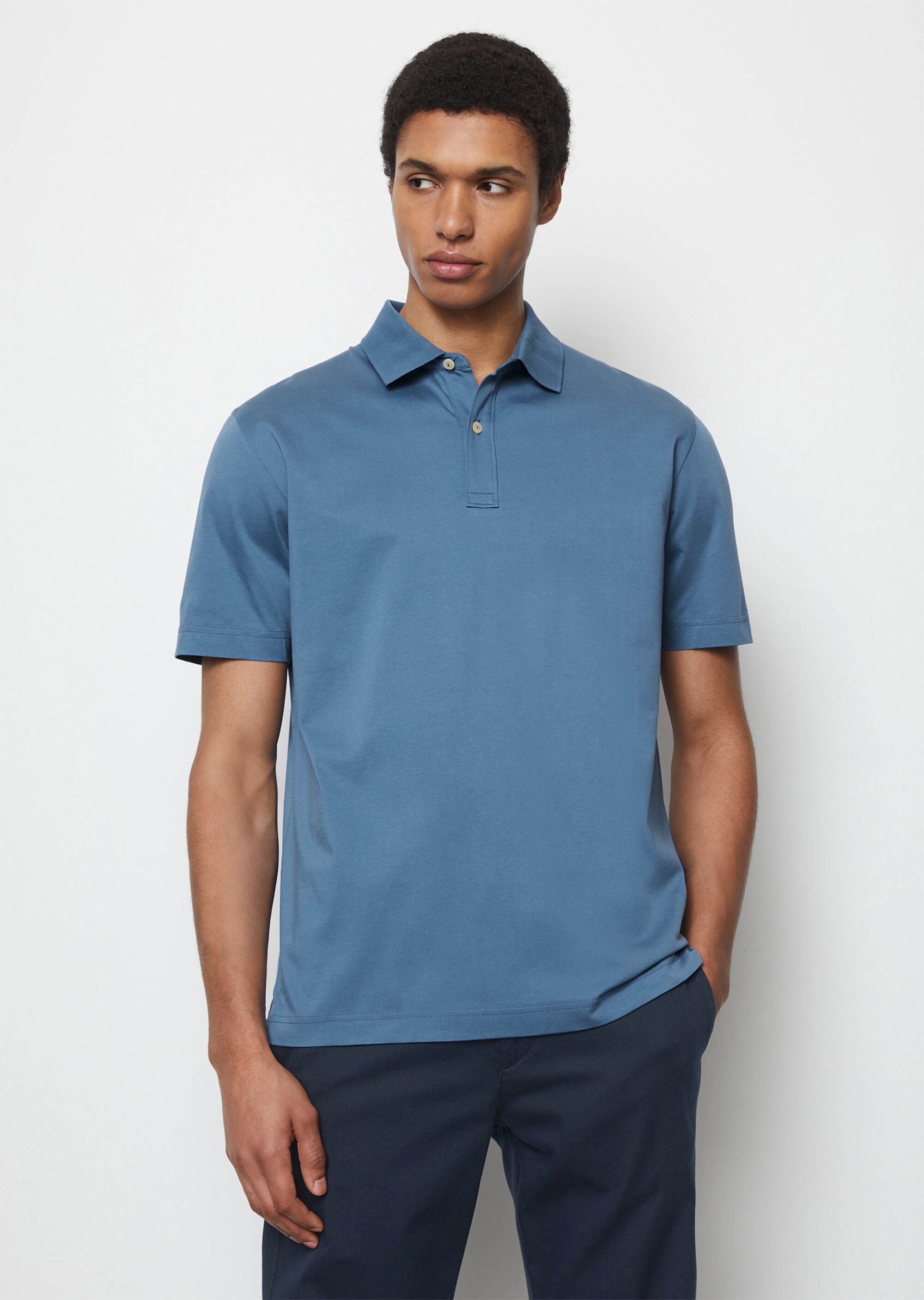 Poloshirt Jersey regular in besonders edler Web-Optik