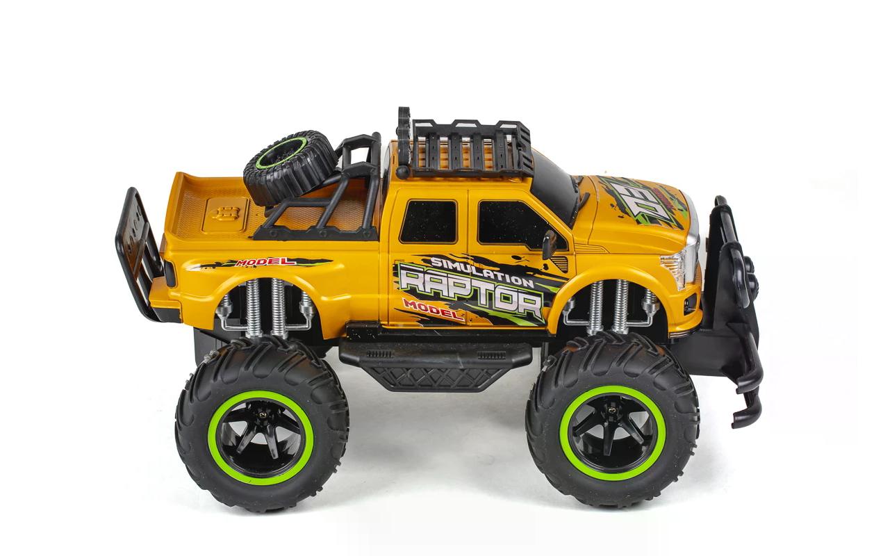 Monster Truck Raptor Gelb, 1:12Ferngesteuerter Pick-Up Monstertruck für Kinder ab 6 Jahren