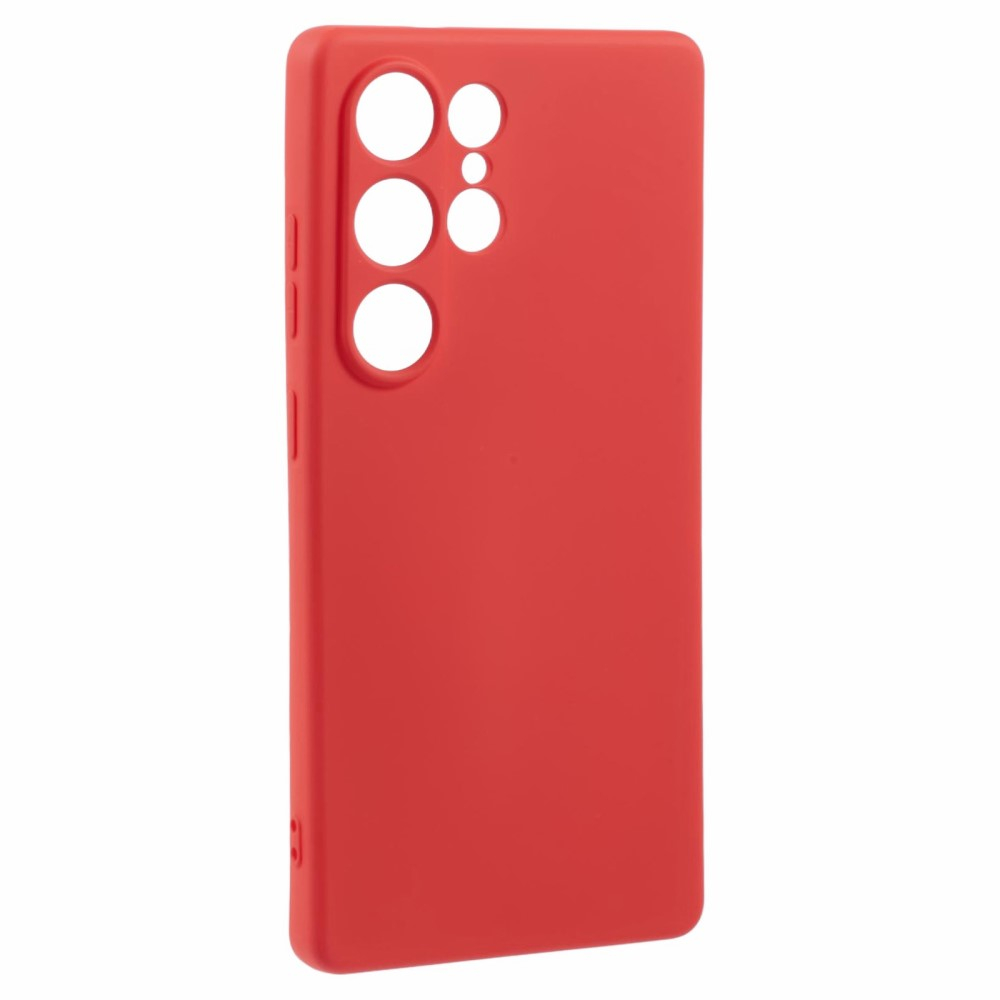 Samsung Galaxy S25 Ultra Gummi Case Hülle mit Kameraschutz - Rot (Matt)